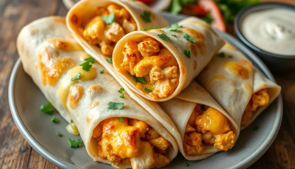 Easy Cheesy Garlic Chicken Wraps Recipe in 20 Minutes