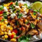 Delicious Street Corn Chicken Rice Bowl