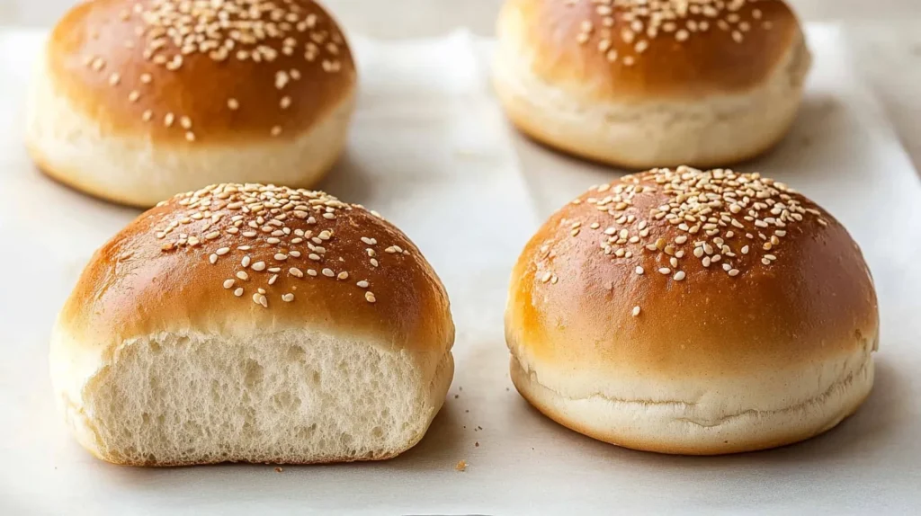 What are the ingredients in white hamburger buns?